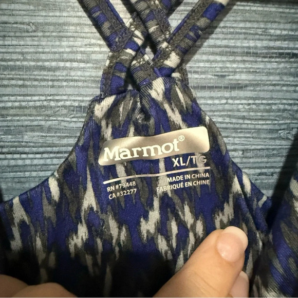 Marmot Dress Strappy‎ Blue Shelf Bra XL Outdoor Hiking - Picture 3 of 8
